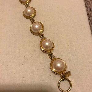 Gold Pearl Bracelet BY Anne Klein